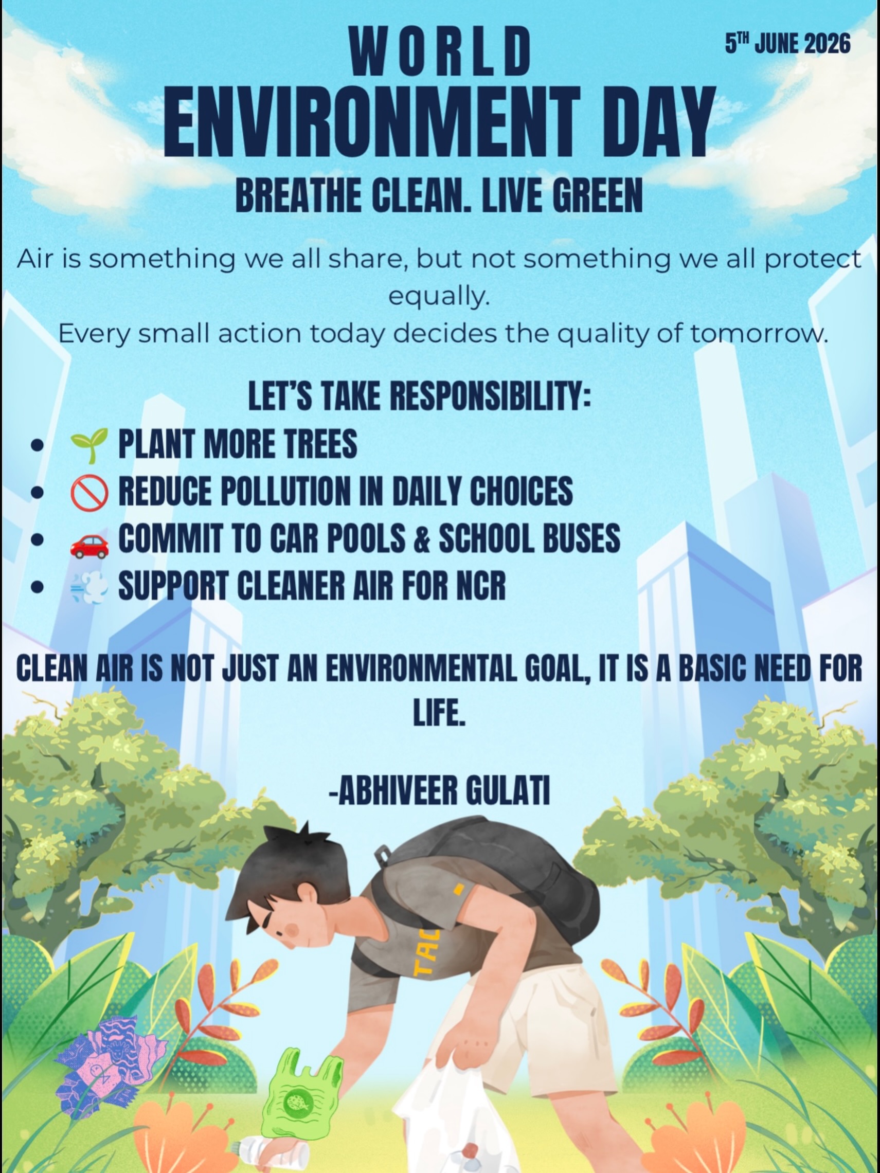 Clean Air Starts With Us campaign poster